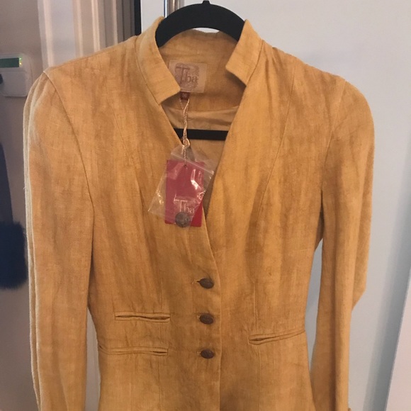 NWT...gorgeous Indian linen jacket  by Tba size 36 - Picture 1 of 5